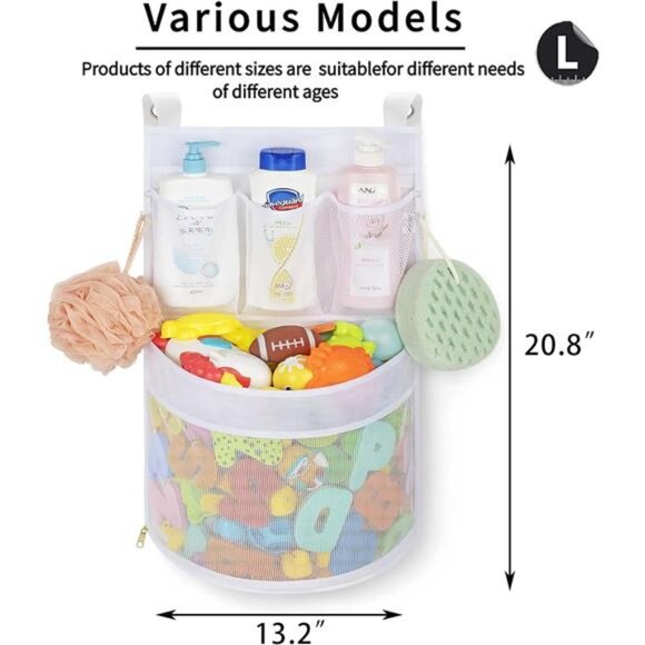 Baby Bath Toy Organizer, quick drying， and mould proof, Multiple-Suspension - Picture 3 of 7
